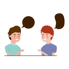 Fototapeta premium men with speech bubble avatar character
