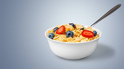 Healthy Homemade Oatmeal with Berries for Breakfast