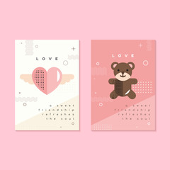 Valentine's day flyer and card template