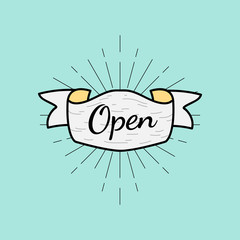 Open text in a badge