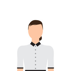 Isolated stewardess character image. Vector illustration design