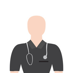 Isolated male doctor image. Vector illustration desgin
