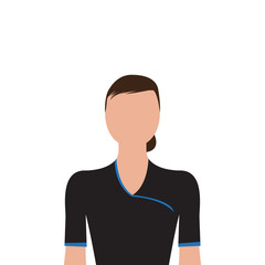 Isoalated female doctor image. Vector illustration design