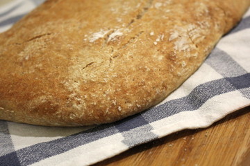Fresh Home Baked Organic Wholemeal Spelt Ciabatta, Home baked bread