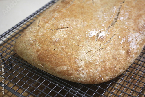 Fresh Home Baked Organic Wholemeal Spelt Ciabatta, Home baked bread