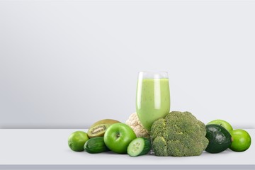 Orange Juice in glass on   background.