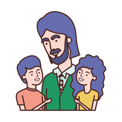 father with children avatar character