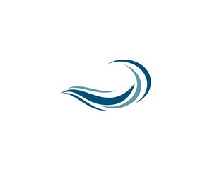 Water wave logo illustration