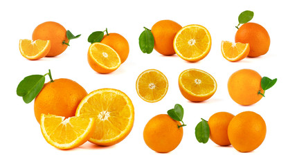 Navel Orange isolated on white background.