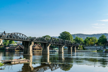 The Bridge on the River Kwai in Kanchanaburi province Thailand