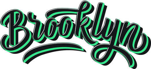 Brooklyn hand lettering print