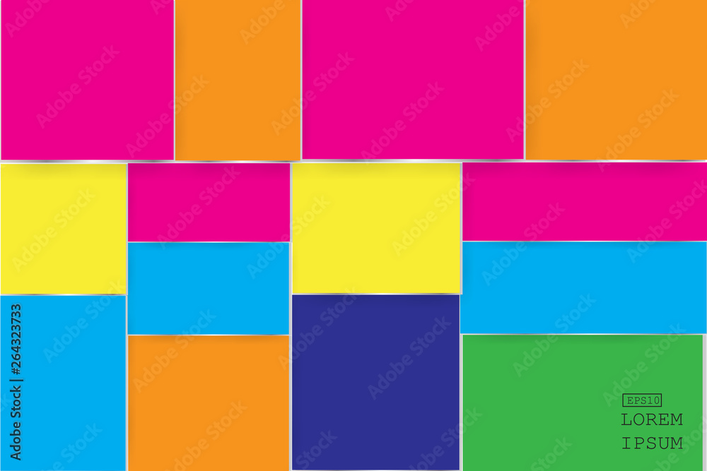 Wall mural colorful elegant overlap background vector with realistic overlap layer.