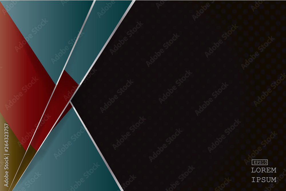 Wall mural colorful elegant overlap background vector with realistic overlap layer.