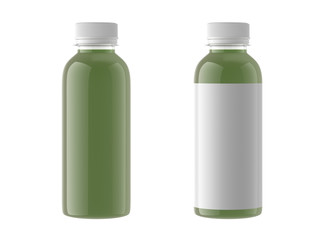 juice bottle mockup isolated on white background, 3D rendering