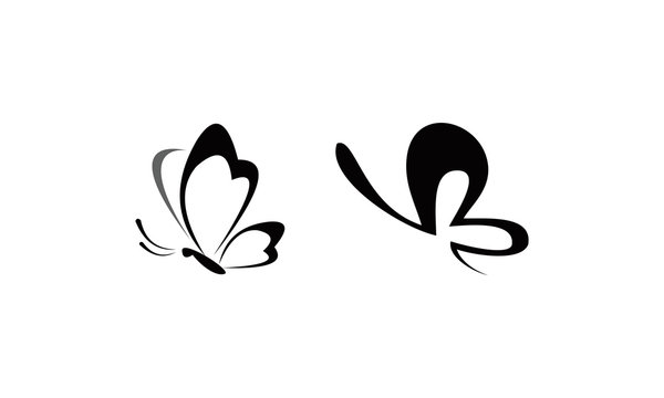 flying butterfly logo