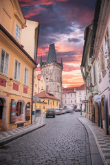 beautiful old streets of Prague.