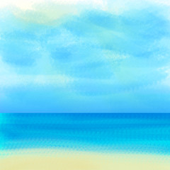 Background sea sky color paint brush