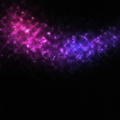 Pink and blue colour background. Illustration of Space painted by hand.