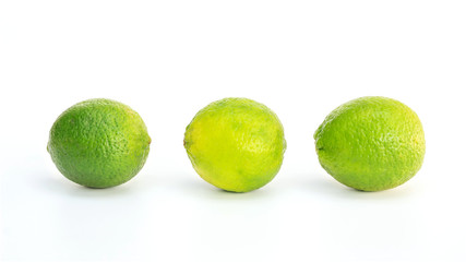 Green lime on a white background.