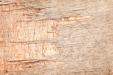 Decayed old brown plywood patterns texture on background