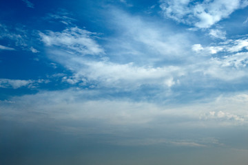 white clouds on blue sky