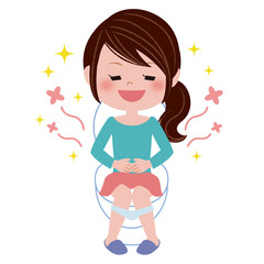 トイレでスッキリした女性