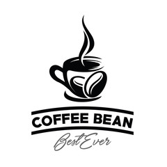 Coffee Bean, Coffee, Coffe Shop, Cafe Logo Design Inspiration Vector