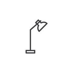 Flexible desk lamp line icon. linear style sign for mobile concept and web design. Table lamp outline vector icon. Symbol, logo illustration. Pixel perfect vector graphics