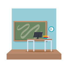 classroom school scene icon