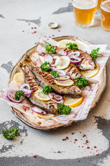Grilled Breams with Beer
