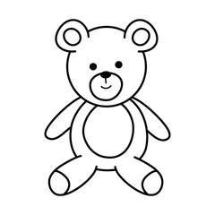 Obraz na płótnie Canvas cute bear teddy icon