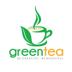 Green Tea Logo Inspiration Vector