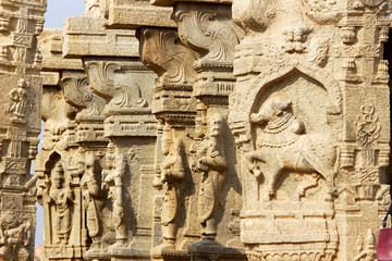 Pillar Carvings at Lepakshi