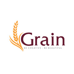 Wheat rice agriculture logo Inspiration vector