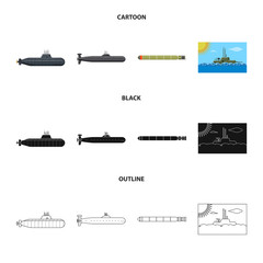 Vector illustration of war  and ship logo. Collection of war  and fleet vector icon for stock.