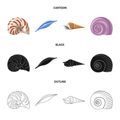 Isolated object of animal and decoration icon. Collection of animal and ocean vector icon for stock.