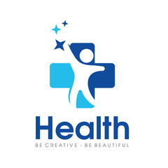Medical and Love Health care Logo Vector
