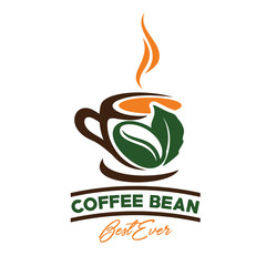 Coffee, Coffee Bean Logo Inspiration Vector