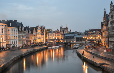 Fototapeta na wymiar Historic Quarter in Gent, Belgium