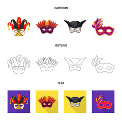 Vector illustration of luxury and celebration icon. Collection of luxury and hide  stock symbol for web.