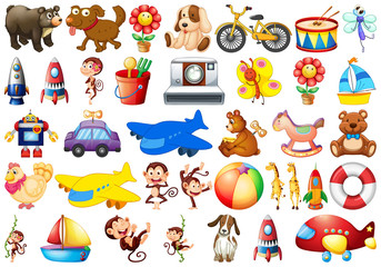 Set of children toys