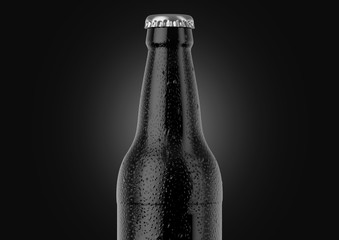Alcohol Bottled Product With Condensation