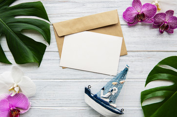 Summer vacation flat lay