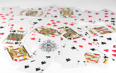 Playing Cards Queen card and back white background mockup