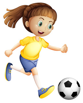 A female football character