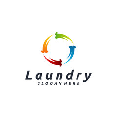 Laundry Logo designs, Cloth Wash logo designs concept vector template