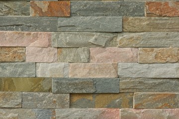 Stacked stone wall, wall cladding
