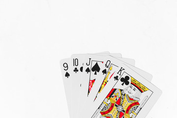 Fototapeta na wymiar Playing Cards full deck white background mockup