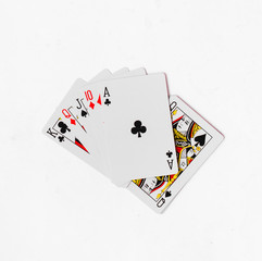 Playing Cards full deck white background mockup
