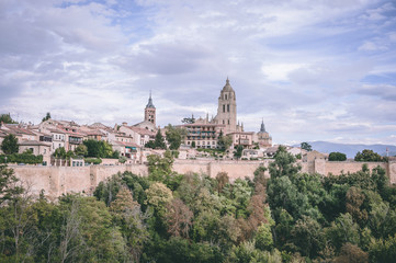 Fototapeta na wymiar view of Segovia, Spain